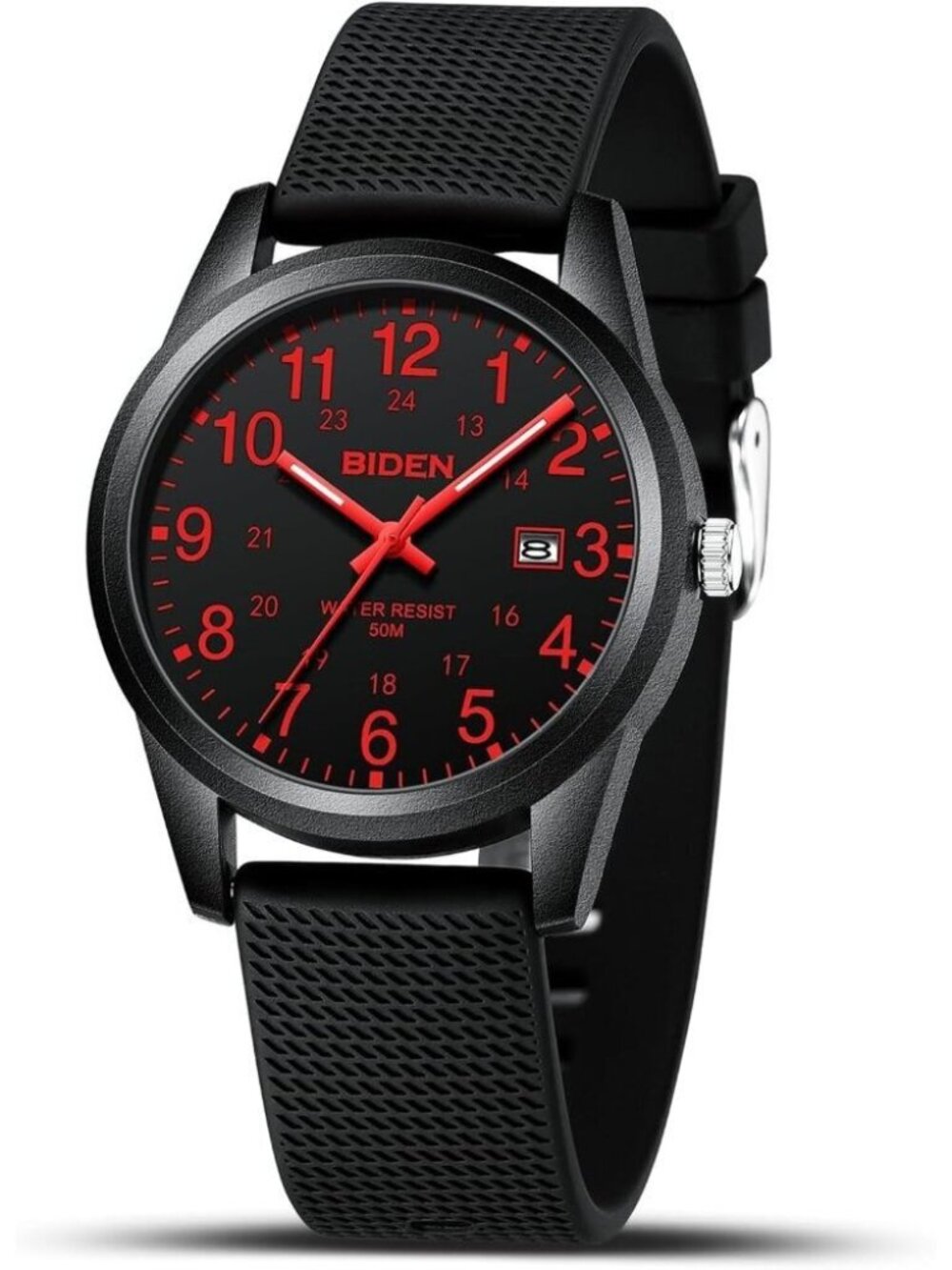 ⚡Black Red11 Watches for Men Women Military Time Glowing Easy to Read Dial